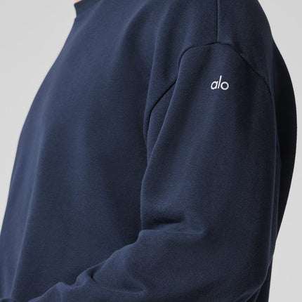 alo Men's Chill Crew Neck Pullover - Navy