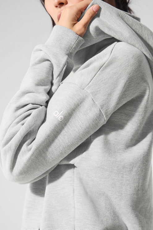 alo Women's Chill Hoodie - Athletic Heather Grey