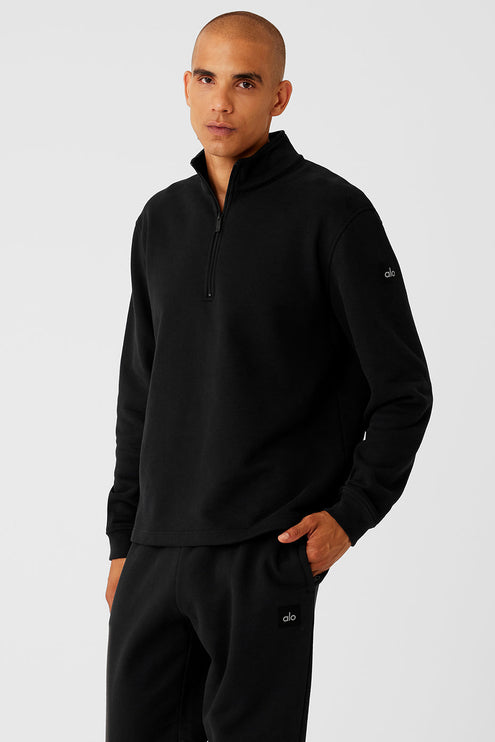 alo Men's Renown Heavy Weight 1/4 Zip - Black