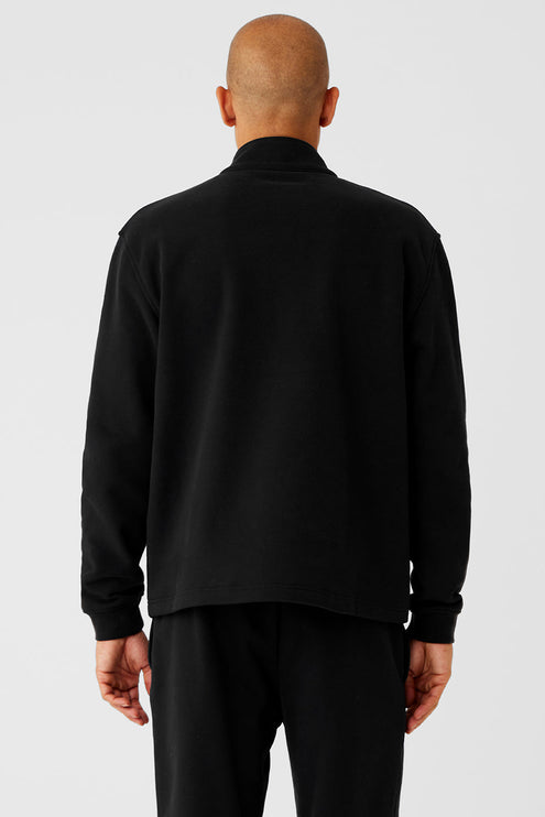 alo Men's Renown Heavy Weight 1/4 Zip - Black