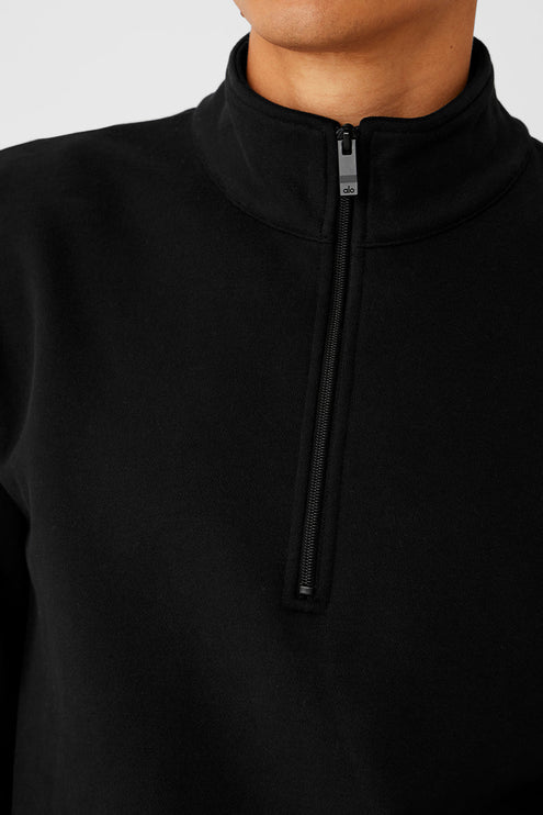 alo Men's Renown Heavy Weight 1/4 Zip - Black
