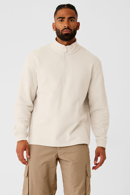 alo Men's Renown Heavy Weight 1/4 Zip - Bone
