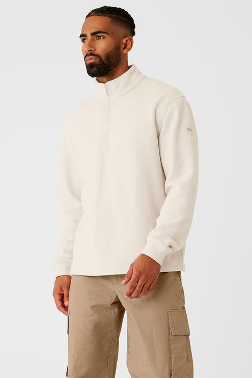 alo Men's Renown Heavy Weight 1/4 Zip - Bone