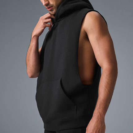 alo Men's Renown Sleeveless Hoodie - Black