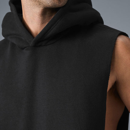 alo Men's Renown Sleeveless Hoodie - Black