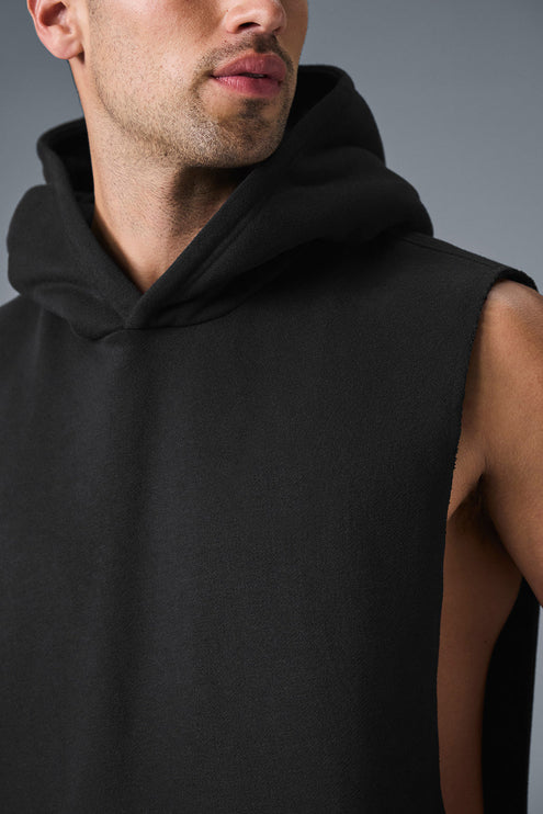 alo Men's Renown Sleeveless Hoodie - Black
