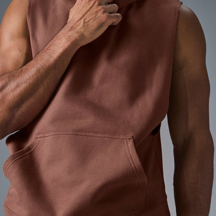 alo Men's Renown Sleeveless Hoodie - Chestnut
