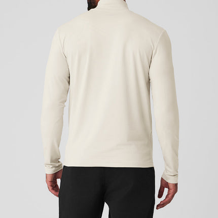alo Men's Conquer Reform Mock Neck Long Sleeve - Bone