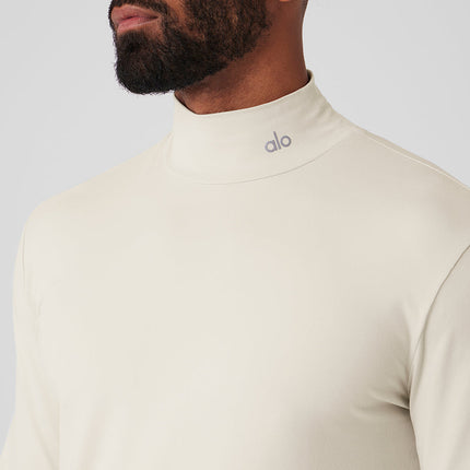 alo Men's Conquer Reform Mock Neck Long Sleeve - Bone