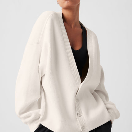 alo Women's Scholar Cardigan Sweater - Ivory