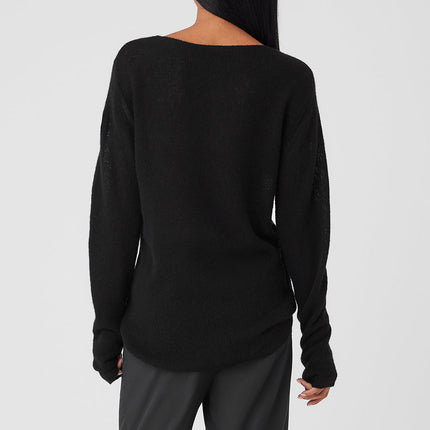 alo Women's Cashmere Reform Long Sleeve - Black