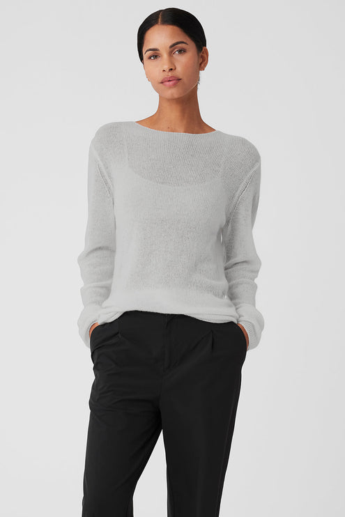 alo Women's Cashmere Reform Long Sleeve - Dove Grey Heather