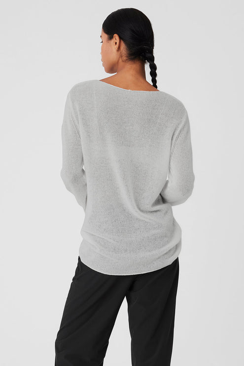 alo Women's Cashmere Reform Long Sleeve - Dove Grey Heather