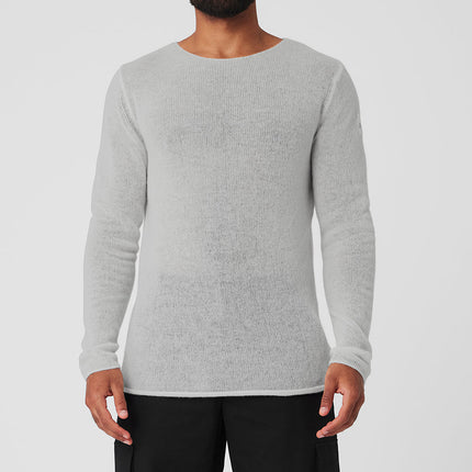 alo Men's Cashmere Reform Long Sleeve - Dove Grey Heather