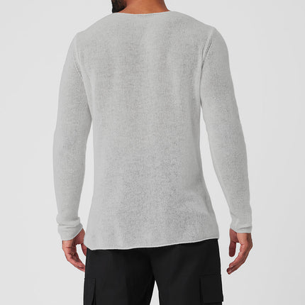 alo Men's Cashmere Reform Long Sleeve - Dove Grey Heather