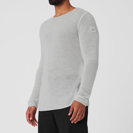 alo Men's Cashmere Reform Long Sleeve - Dove Grey Heather