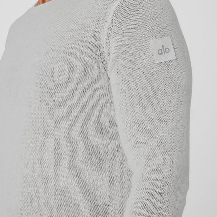 alo Men's Cashmere Reform Long Sleeve - Dove Grey Heather
