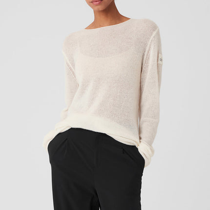 alo Women's Cashmere Reform Long Sleeve - Ivory