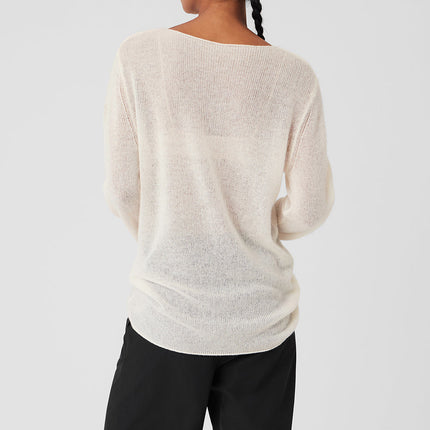 alo Women's Cashmere Reform Long Sleeve - Ivory