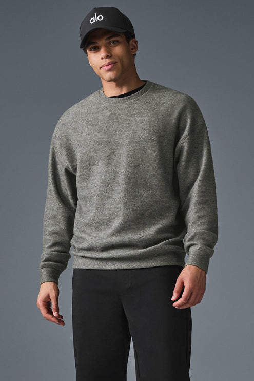 alo Men's Triumph Restore Crew Neck Sweatshirt - Grey Triblend