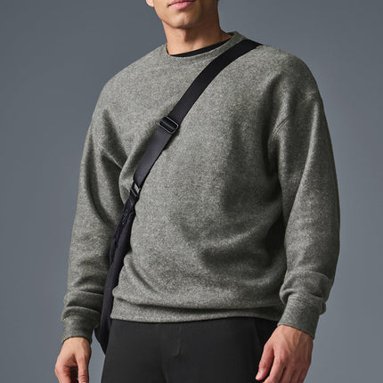 alo Men's Triumph Restore Crew Neck Sweatshirt - Grey Triblend