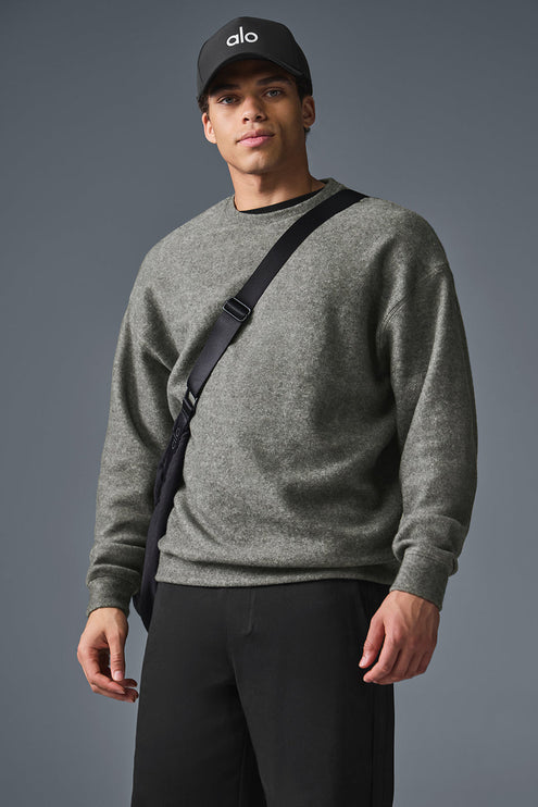 alo Men's Triumph Restore Crew Neck Sweatshirt - Grey Triblend