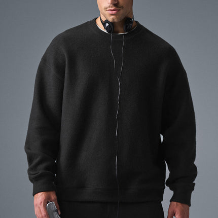 alo Men's Triumph Restore Crew Neck Sweatshirt - Black