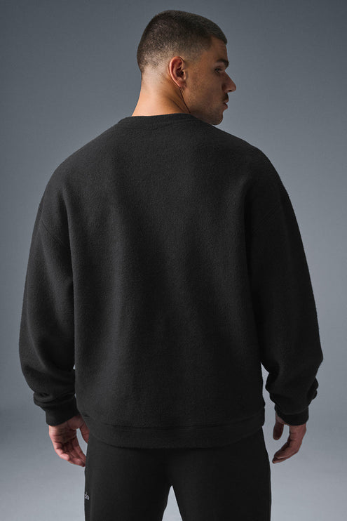 alo Men's Triumph Restore Crew Neck Sweatshirt - Black