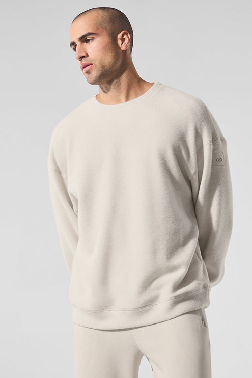 alo Men's Triumph Restore Crew Neck Sweatshirt - Bone