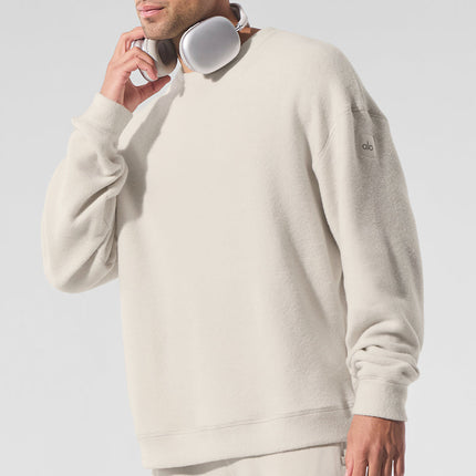 alo Men's Triumph Restore Crew Neck Sweatshirt - Bone