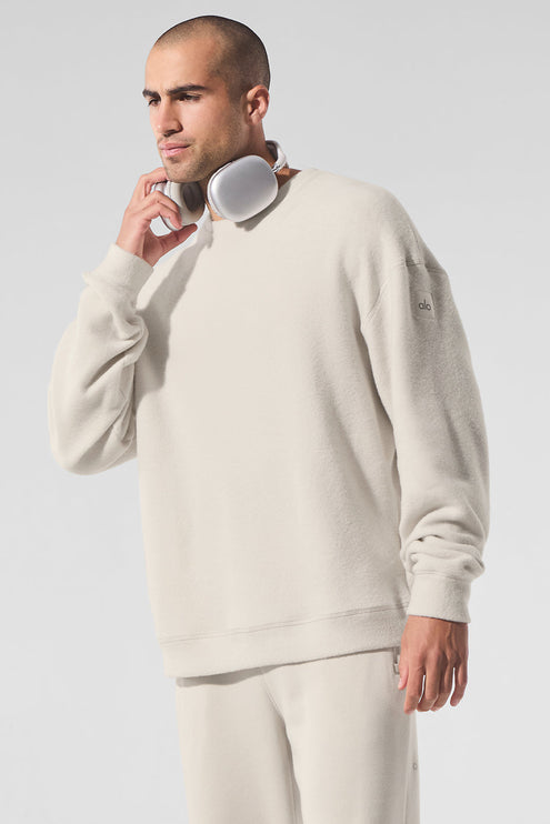 alo Men's Triumph Restore Crew Neck Sweatshirt - Bone