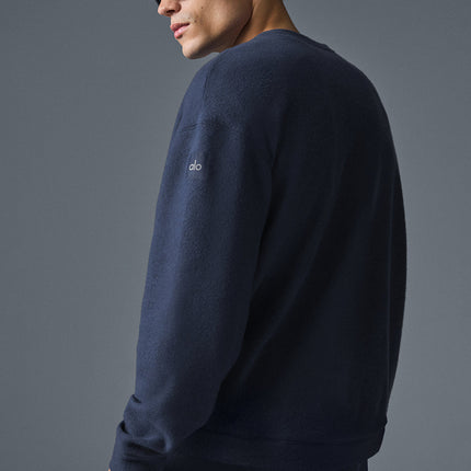 alo Men's Triumph Restore Crew Neck Sweatshirt - Navy