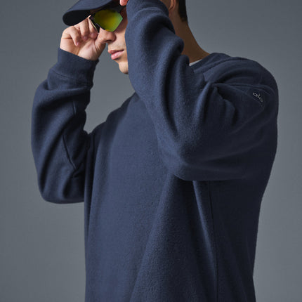 alo Men's Triumph Restore Crew Neck Sweatshirt - Navy