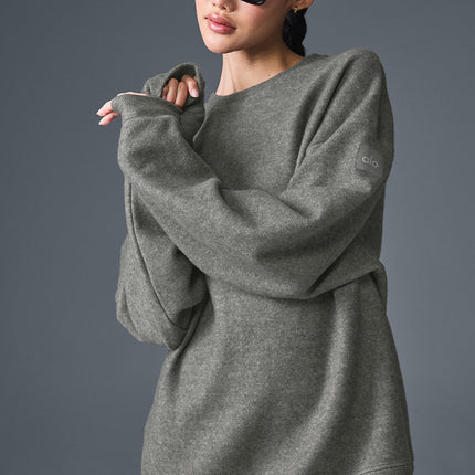 alo Women's Triumph Restore Crew Neck Sweatshirt - Grey Triblend
