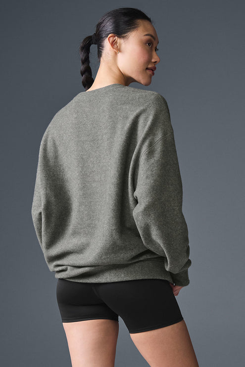alo Women's Triumph Restore Crew Neck Sweatshirt - Grey Triblend