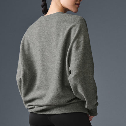 alo Women's Triumph Restore Crew Neck Sweatshirt - Grey Triblend