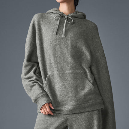 alo Women's Triumph Restore Hoodie - Grey Triblend