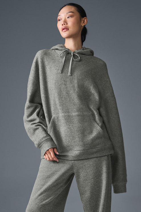 alo Women's Triumph Restore Hoodie - Grey Triblend