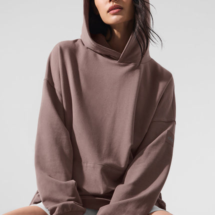 alo Women's Double Take Hoodie - Mushroom