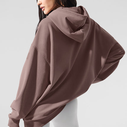 alo Women's Double Take Hoodie - Mushroom
