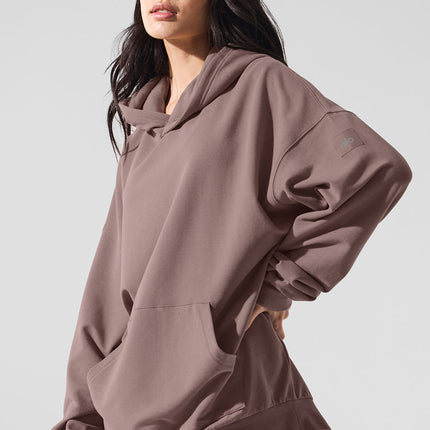 alo Women's Double Take Hoodie - Mushroom
