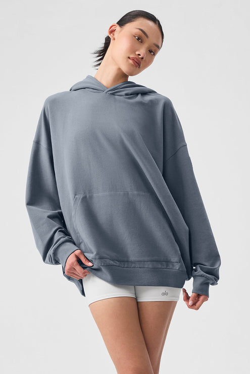 alo Women's Double Take Hoodie - Steel Grey