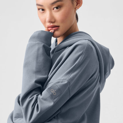 alo Women's Double Take Hoodie - Steel Grey