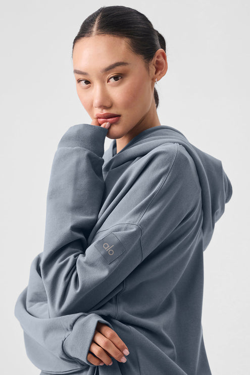 alo Women's Double Take Hoodie - Steel Grey