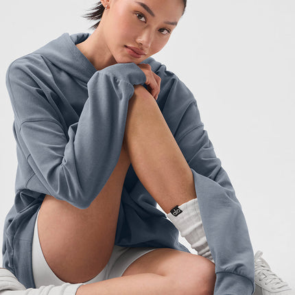 alo Women's Double Take Hoodie - Steel Grey