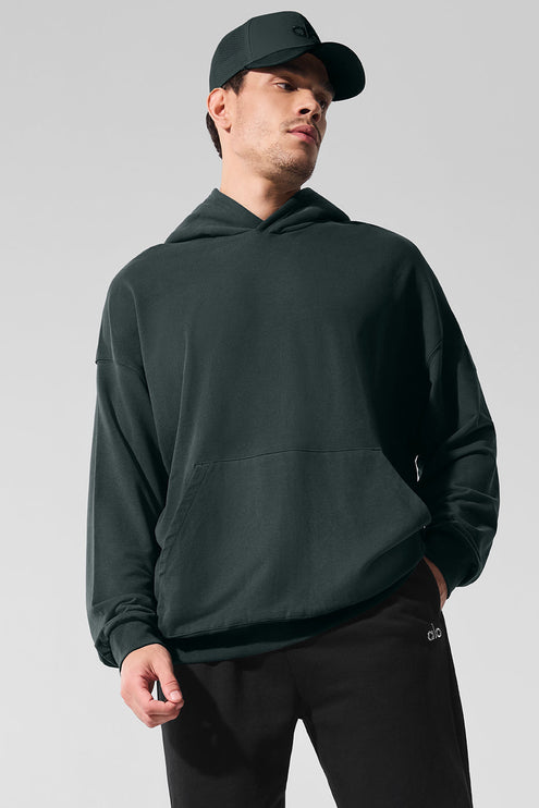 alo Men's Double Take Hoodie - Charcoal Green