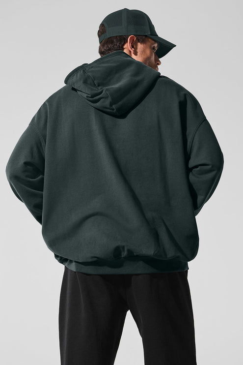 alo Men's Double Take Hoodie - Charcoal Green