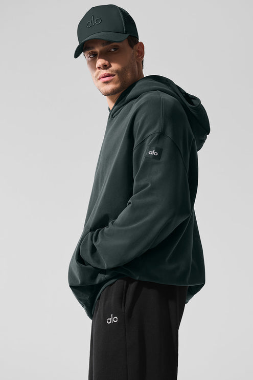 alo Men's Double Take Hoodie - Charcoal Green