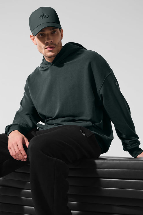 alo Men's Double Take Hoodie - Charcoal Green