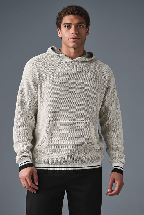 alo Men's Sports Club Sweater Knit Hoodie - Bone